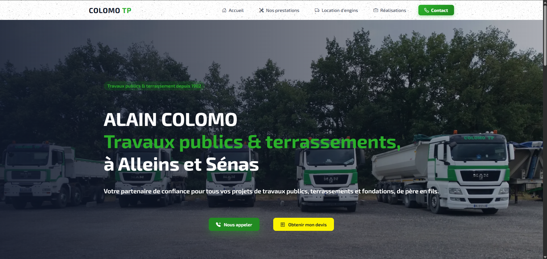 Aperçu du site Colomo TP