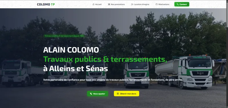 Aperçu du site Colomo TP
